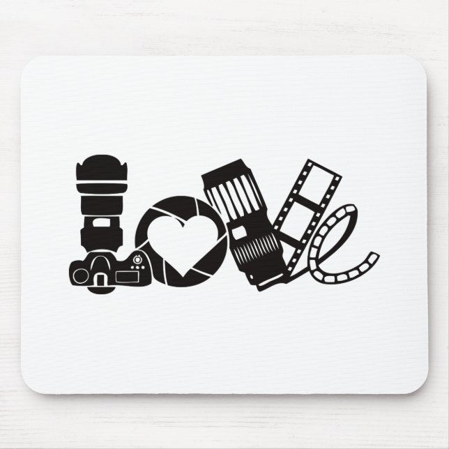 Camera Love Mouse Pad (Front)