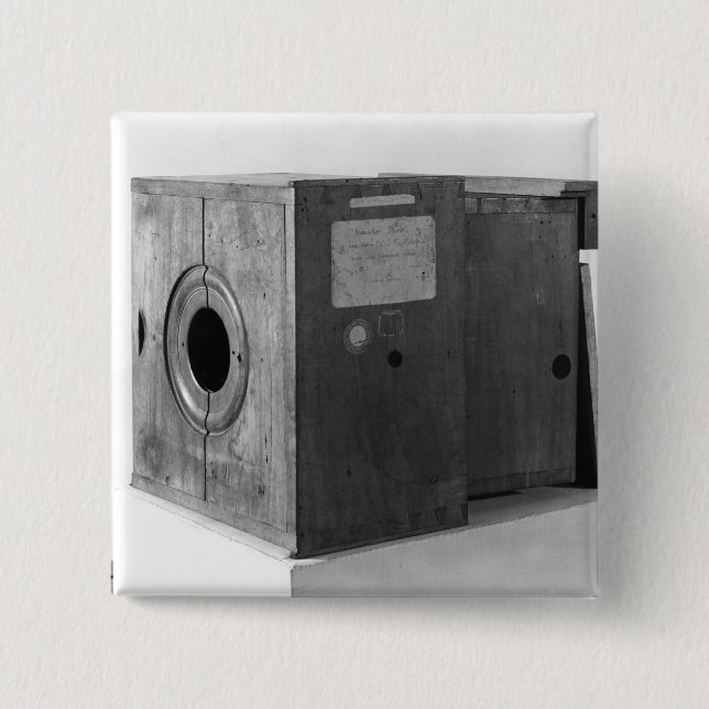 Camera of Joseph Nicephore Niepce, c.1816-22 15 Cm Square Badge (Front)