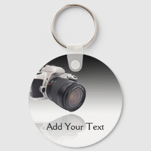 Camera on Black Gradient Key Ring