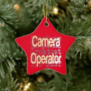 Camera Operator Extraordinaire Ceramic Ornament