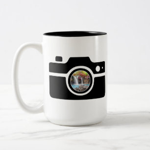 Camera personalised photo Two-Tone coffee mug