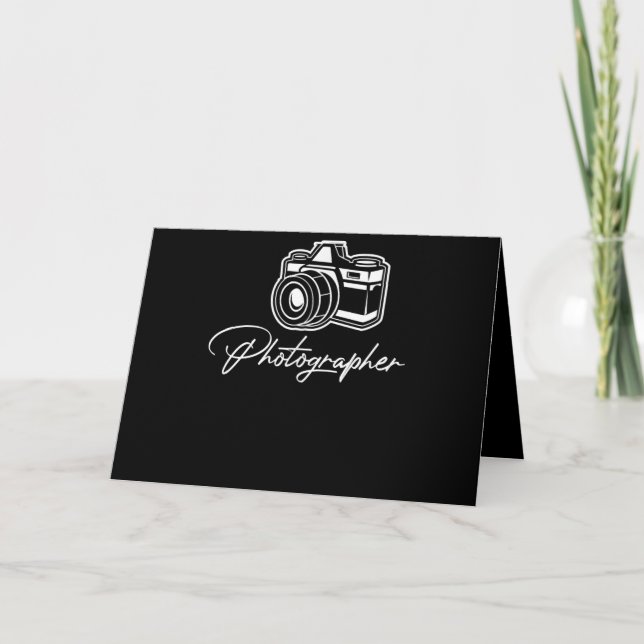 Camera Photographer Lens Cameraman Focus Photograp Card (Front)