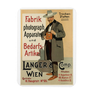 Camera Photography Ad, Vienna, Austria Vintage Pos Magnet
