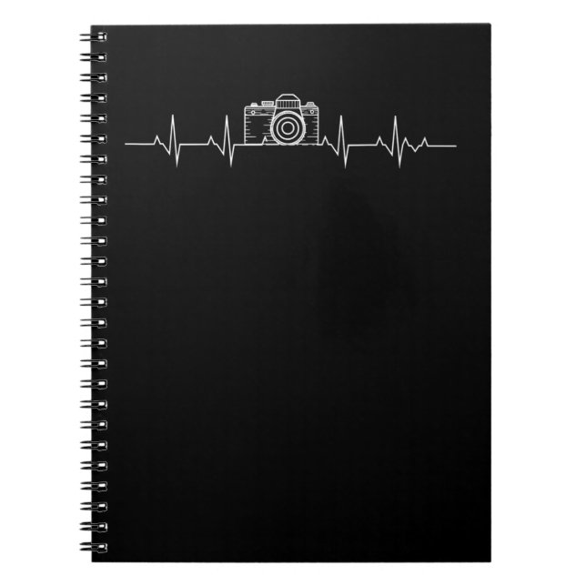 Camera Photography Heartbeat Photographers Notebook (Front)