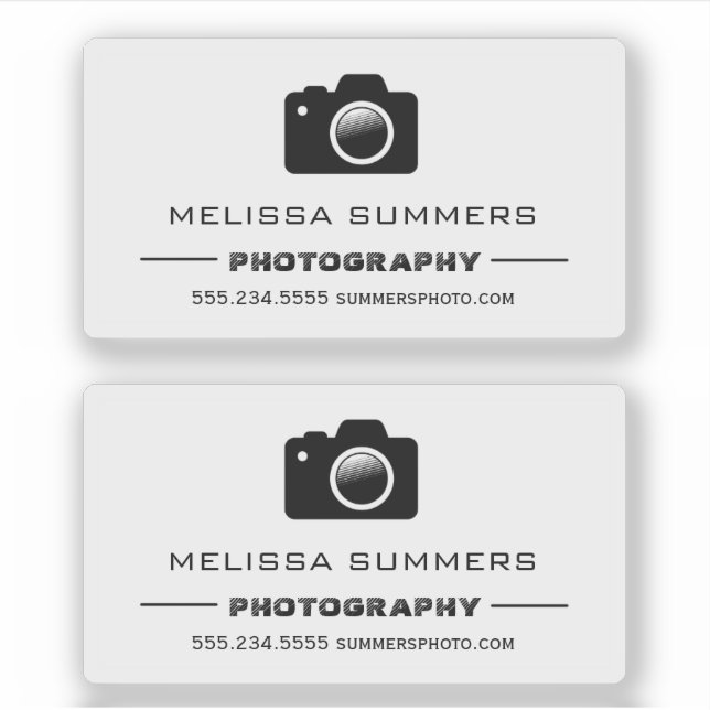 Camera Photography - Photographer Contact Info (Front)