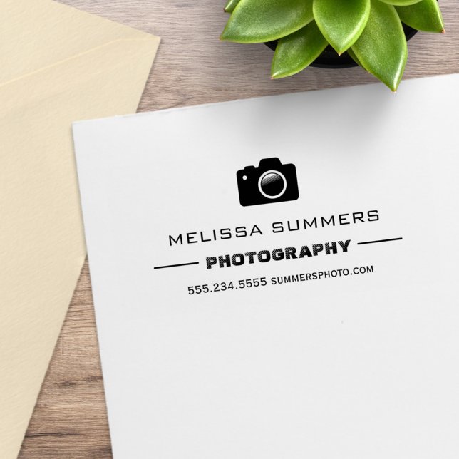 Camera Photography - Photographer Contact Info Rubber Stamp (Creator Uploaded)