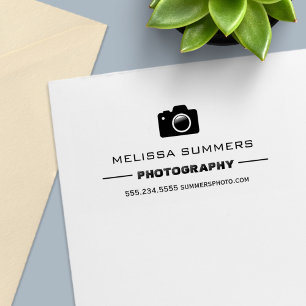 Camera Photography - Photographer Contact Info Self-inking Stamp