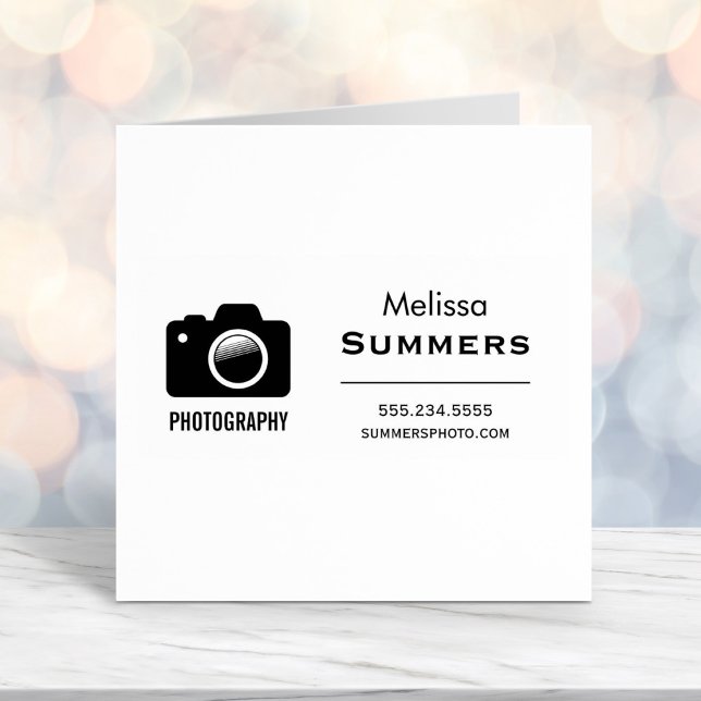 Camera Photography - Photographer Contact Info Self-inking Stamp (Creator Uploaded)