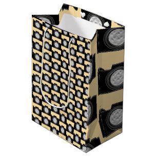 Camera Photography Theme Cream Medium Gift Bag