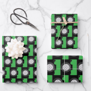 Camera Photography Theme Green Wrapping Paper Sheet