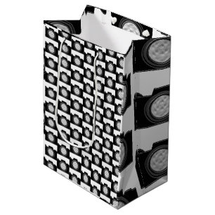 Camera Photography Theme White Medium Gift Bag