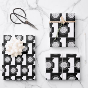Camera Photography Theme Wrapping Paper Sheet