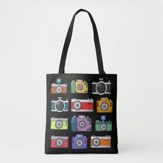 CAMERA POP ART TOTE BAG PURSE (Front)