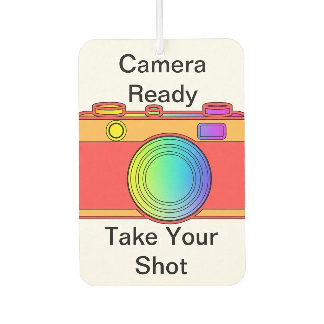 Camera Ready Take Your Shot Car Air Freshener (Front)