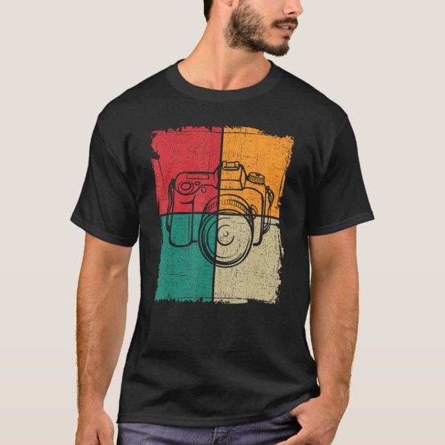 Camera Retro Vintage 70s 80s Style T-Shirt (Front)