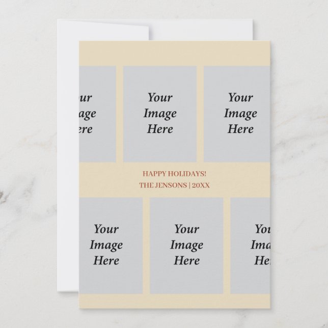 Camera Roll Multi Photo Holiday  Card (Front)