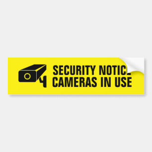 Camera Security notice custom Bumper Sticker