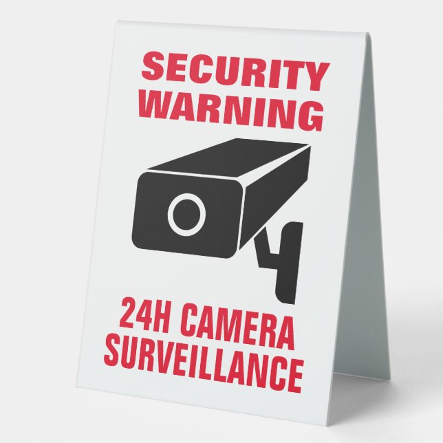 Camera Security Warning 24h surveillance notice Me (Front)