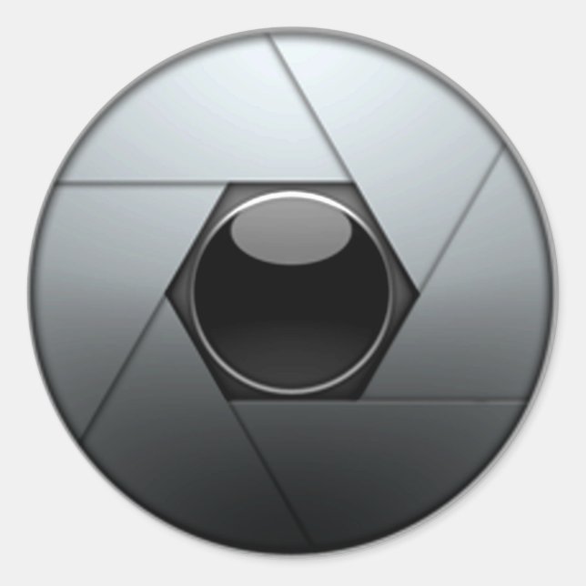 Camera Shutter Classic Round Sticker (Front)