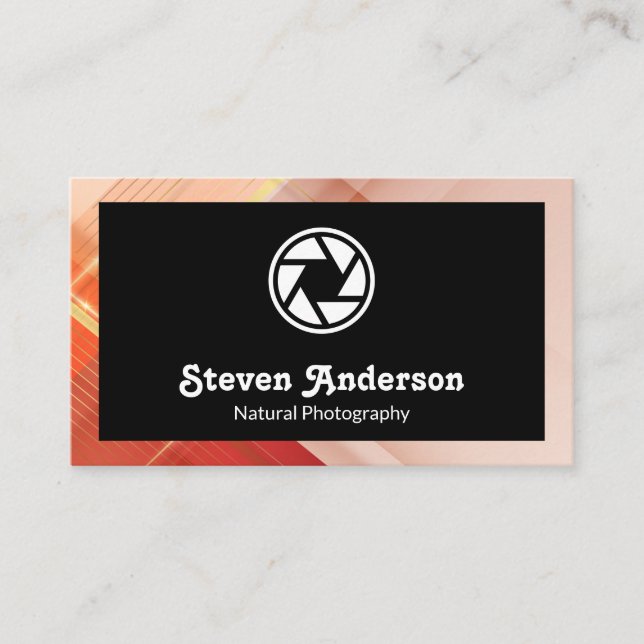 Camera Shutter Lens Logo Business Card (Front)