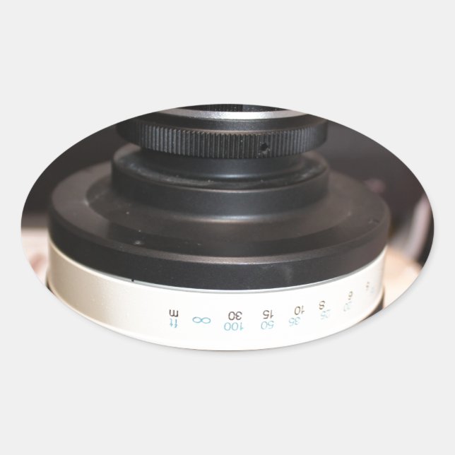 Camera Telescope Lens Oval Sticker (Front)