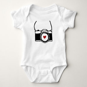 Camera with Strap Photographer Baby Bodysuit