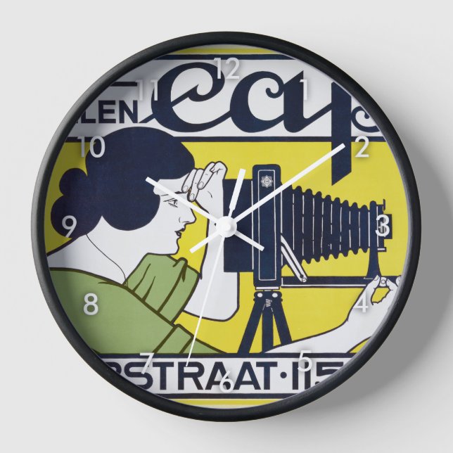 Camera Woman, Photographer, Van Caspel Clock (Front)