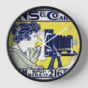 Camera Woman, Photographer, Van Caspel Clock