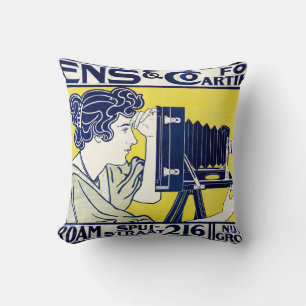 Camera Woman, Photographer, Van Caspel Cushion