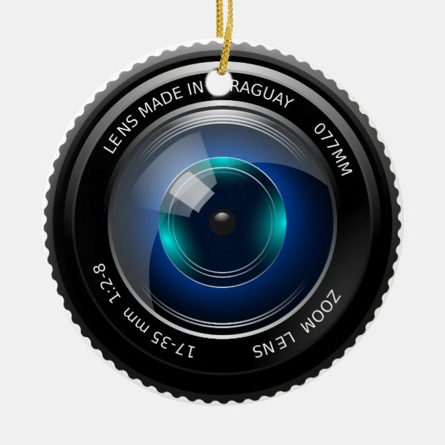 Camera Zoom Lens Photography Photographer Gift Ceramic Ornament (Front)