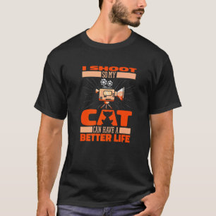 Cameraman Cat Videography Videographer Cameraman T-Shirt