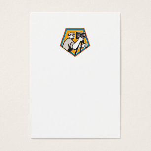 Cameraman Vintage Movie Film Camera Crest Retro