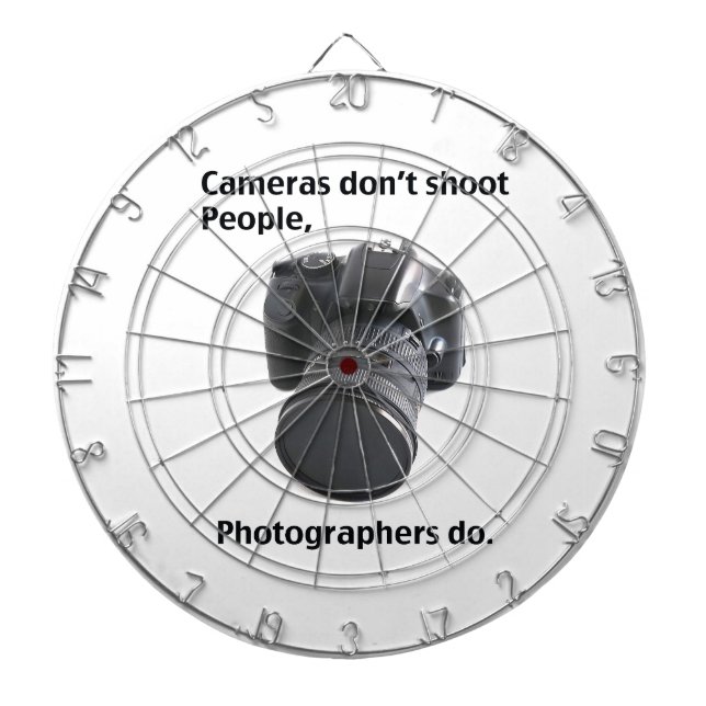 Cameras don't shoot people dartboard (Front)