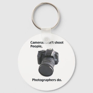 Cameras don't shoot people key ring