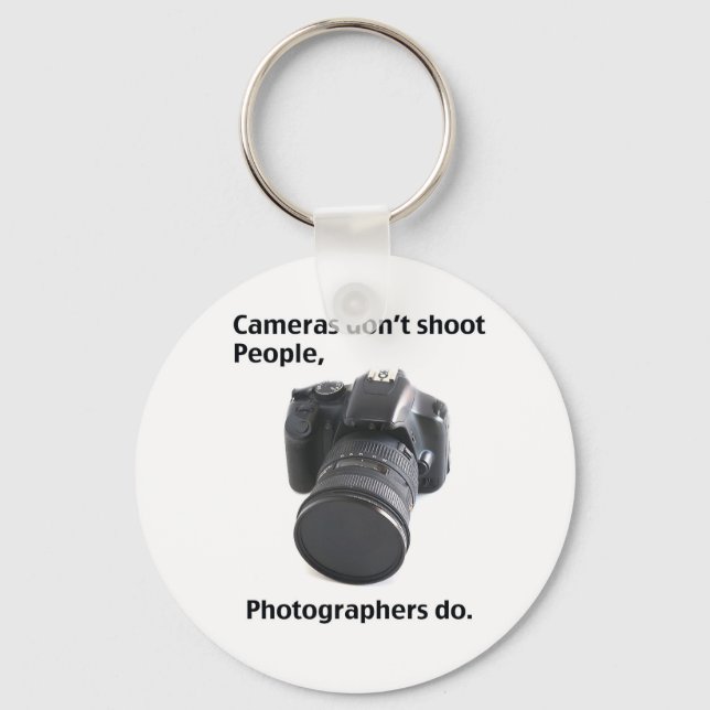 Cameras don't shoot people key ring (Front)