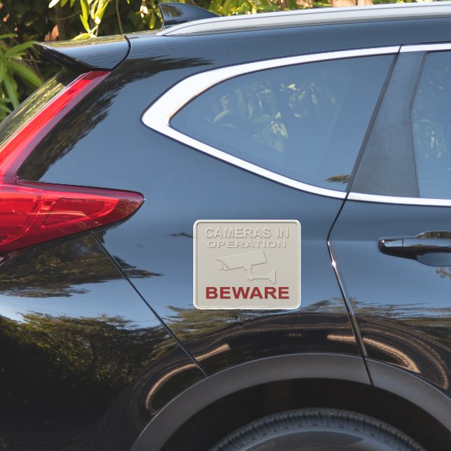 Cameras in Operation – Security Warning Sign with  (Car Side)