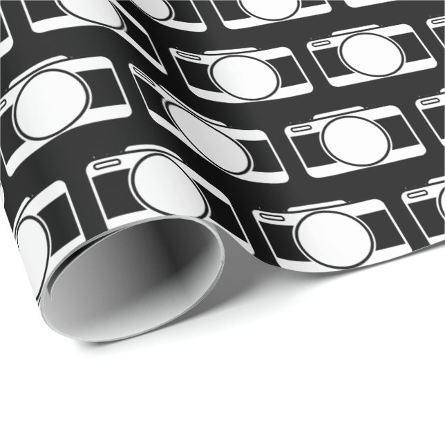 cameras on black wrapping paper (Roll Corner)
