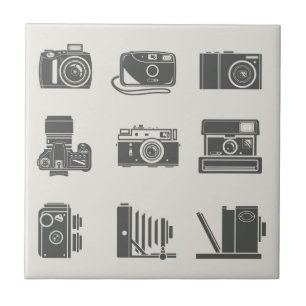 Cameras Vintage Photography Ceramic Tile