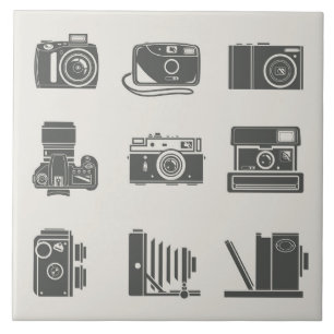 Cameras Vintage Photography Ceramic Tile