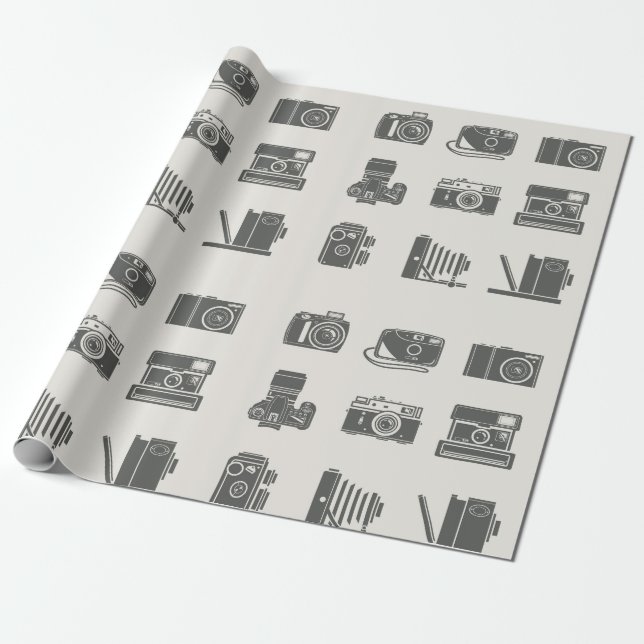 Cameras Vintage Photography Wrapping Paper (Unrolled)