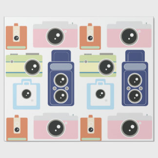 cameras wrapping paper