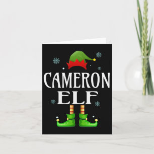 Cameron Elf Xmas Funny Men's Family Matching Chris Card