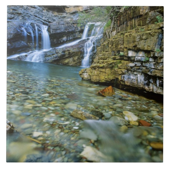 Cameron Falls in Waterton Lakes National Park in Tile (Front)