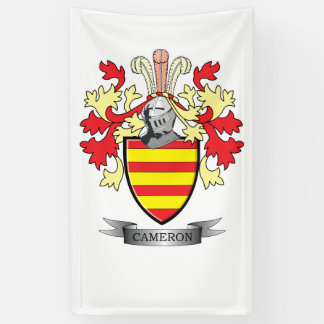 Cameron Family Crest Coat of Arms Banner