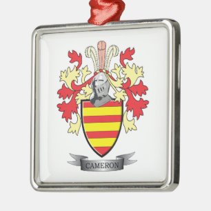 Cameron Family Crest Coat of Arms Metal Tree Decoration