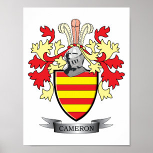 Cameron Family Crest Coat of Arms Poster