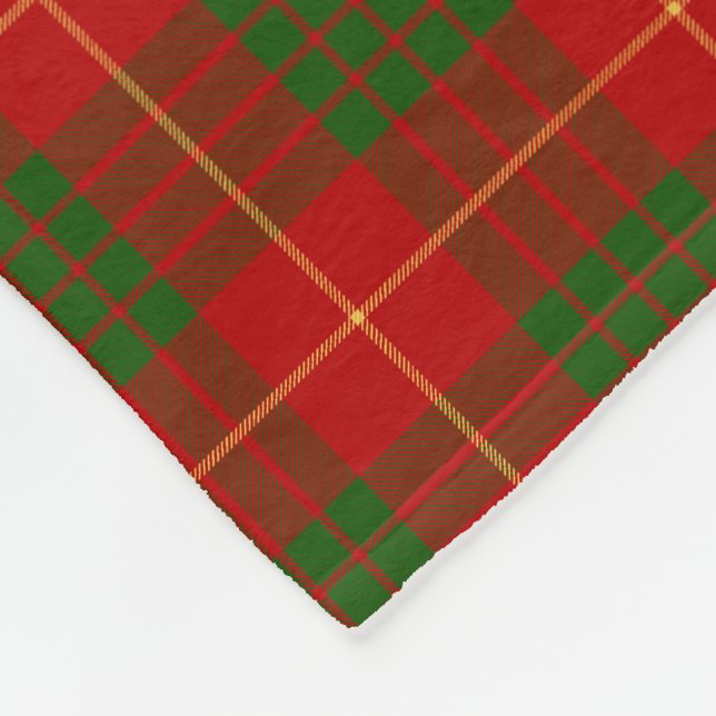 Cameron Family Tartan Plaid Pattern Fleece Blanket (Corner)