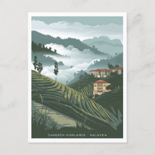 Cameron Highlands Malaysia vintage Postcard