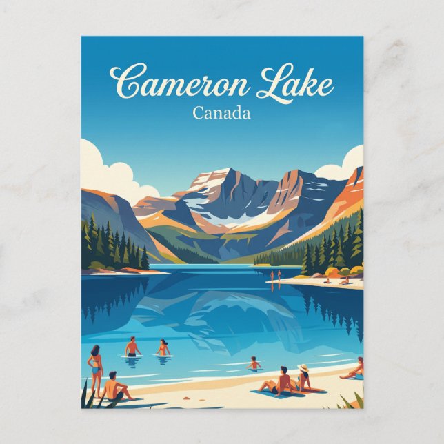 Cameron Lake Canada Postcard (Front)