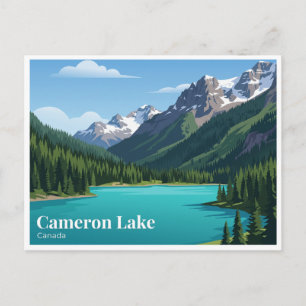 Cameron Lake Waterton Park Canada Postcard